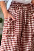 Nonni Gingham Shelby Barrel Pant Rust